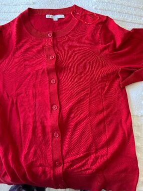 Falls shades of "RED"Cleo red cardigan